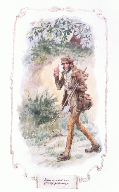 Isaac is a tall lean gloomy personage by Charles Edmund Brock